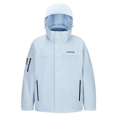 企鹅户外三合一冲锋衣男款外套2025秋季新款防风徒步登山服情侣款