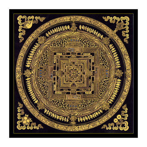 时轮金刚坛城描金画稿佛像涂色diy手绘自己画唐卡装饰画特价