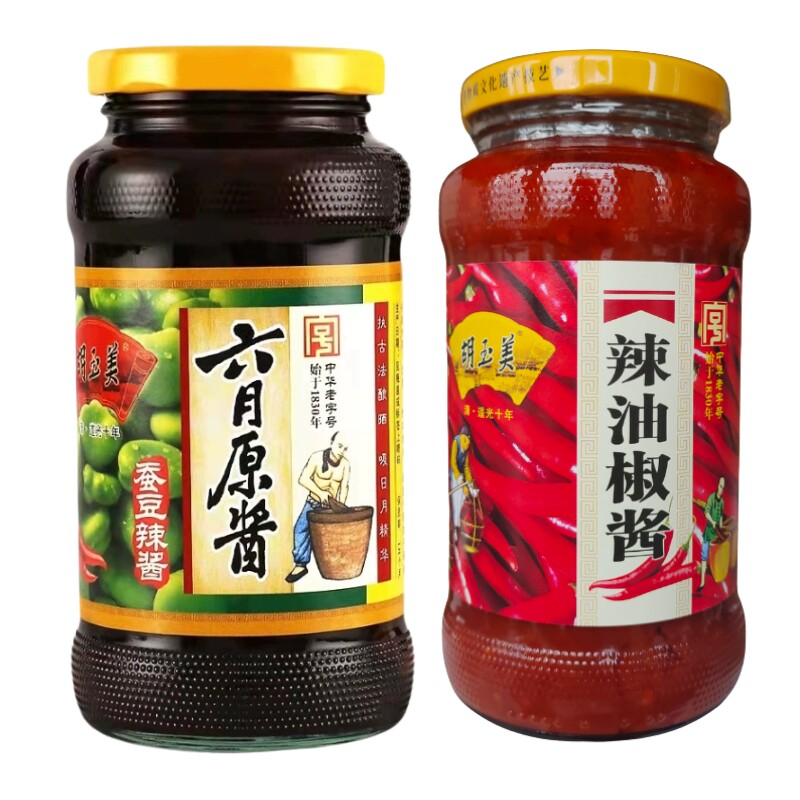 安庆胡玉美蚕豆辣椒酱500g组合
