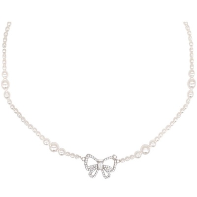 STANDii珍珠蝴蝶结高品质项链