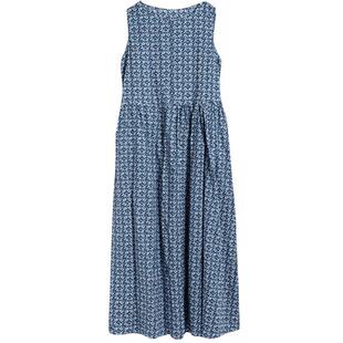 子陌文艺海边度假碎花连衣裙女夏装新款无袖长款