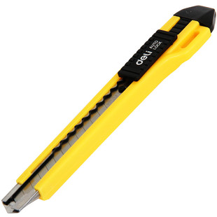 得力美工刀2031裁纸刀切纸刀壁纸刀自动锁定可换刀片内附预备刀片