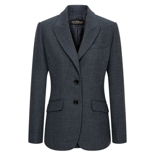 【含羊毛】Scofield女装优雅智性商务戗驳领西装外套2025秋冬新品