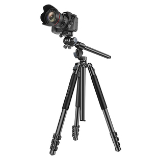 轻装时代Q728HL相机三脚架轻便携俯拍支架手机微单反通用摄影像竖拍架稳定多功能快速中轴横置专业三角架云台