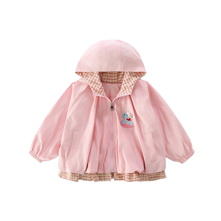 女童春装外套2026新款小童洋气儿童春季上衣女宝宝超好看韩系风衣