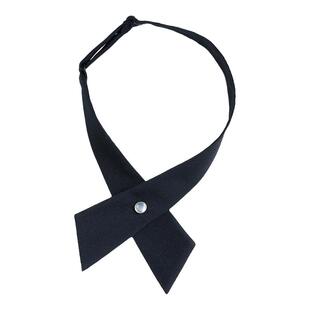 泰国校服领结纯色红色黑色蝴蝶结女生十字交叉领结泰式jk制服配式