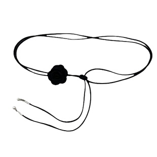 玫瑰花朵腰带女配裙子装饰毛衣连衣裙打结皮绳长腰绳配饰2025新款