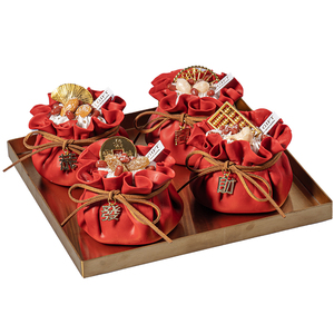 蛋糕模型仿真草莓新年福袋中式点心祝寿红色拍照道具装饰摆件布置