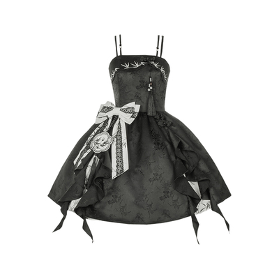 【竹隐花眠 jsk】withpuji原创设计 新中式刺绣印花lo裙双子秋