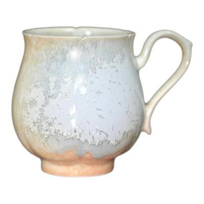 三色松针结晶窑变釉花口咖啡杯