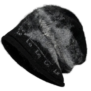 美式复古星星字母针织堆堆帽男女秋冬保暖显脸小冷帽包头帽高级感