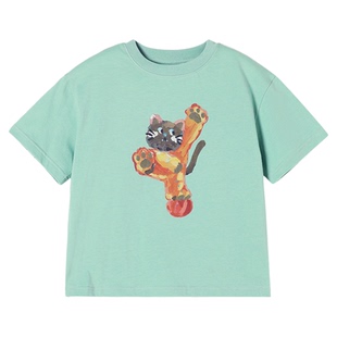 儿童春夏纯棉卡通印花短袖允儿妈女童2026新款T恤宝宝洋气上衣潮