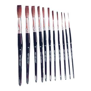 秀明ARTSECRET 7257长锋平形自然黑马毛水彩丙烯画笔7253马毛画笔