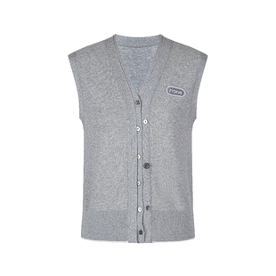 none 气质V领短袖针织开衫女夏薄款2025季新款双门襟多纽扣高级感