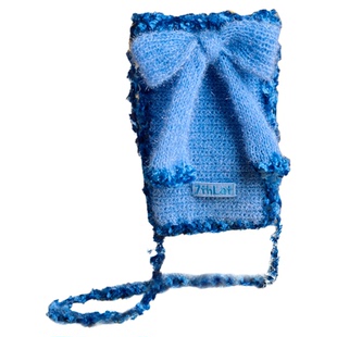 7THLAT纯手作立体蝴蝶结手机包玻璃纱可爱小包包度假送朋友闺蜜