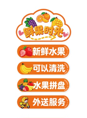 【鲜果店墙面装饰】创意海报贴画