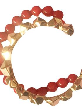 lhwindsor粗款碎金珠串组合戒指