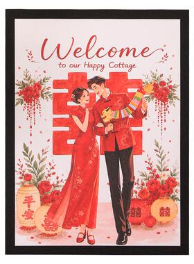 结婚订婚婚房桌面装饰摆件全套