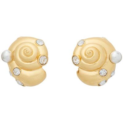 katespade海滨系列海螺耳钉女款