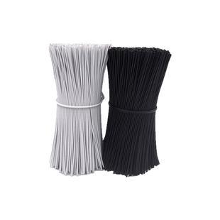 黑白色圆形电镀锌包塑细铁丝扎线带PE扎线葡萄藤枝架扎丝铁芯绑丝