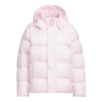 adidas阿迪达斯三叶草新款保暖运动鸭绒连帽女大童羽绒服 KH1796