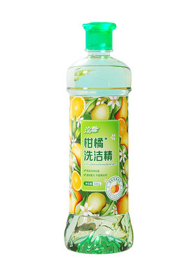 500g柑橘洗洁精冷水去油易漂果蔬放心洗家用厨房餐具清洁剂实惠装
