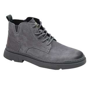 真皮马丁靴男款高帮鞋子秋冬季加绒拉链男鞋英伦风复古中帮工装靴