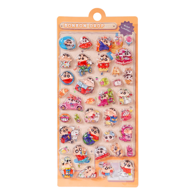 卡通可爱小熊猫3D立体浮雕水贴纸