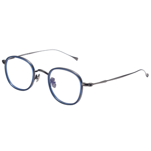 日系超轻复古方形板材纯钛大脸高度近视眼镜框男titan全框镜架女