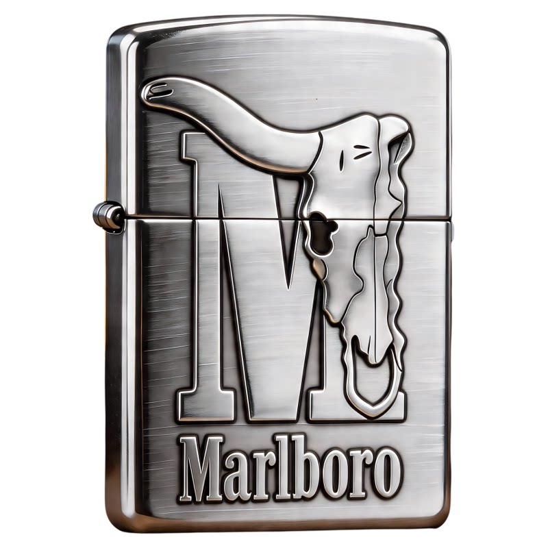 Zippo万宝路牛头骨常规浮雕机