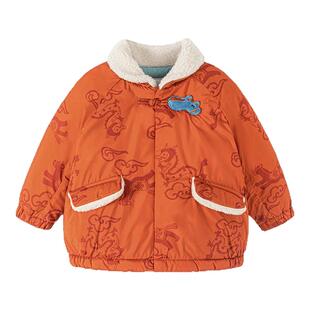 迷你巴拉男女童宝宝羽绒服新中式拒水拒油污儿童宝宝外套新年马年