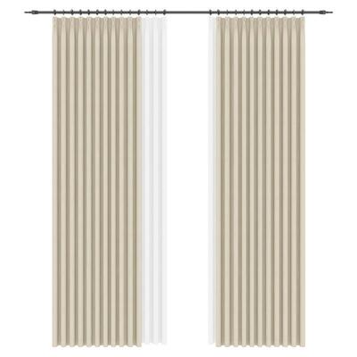 金蝉抗菌法式奶油窗帘套餐