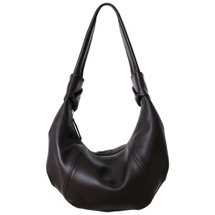 猴子家 2025早秋新款 极简慵懒软糯小羊皮可颂包复古手提包腋下包