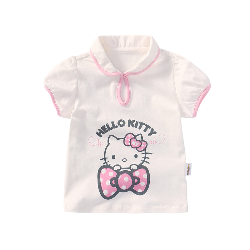 HELLOKITTY夏季女童镂空短袖T恤