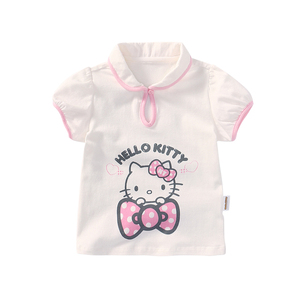 HELLOKITTY夏季女童镂空短袖T恤