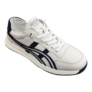 西瑞鸟男鞋头层牛皮2025秋季新白色板鞋潮鞋真皮阿甘鞋百搭休闲鞋