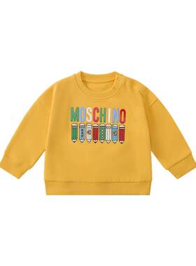 【惊喜】Moschino/莫斯奇诺婴童画笔印花棉质卫衣