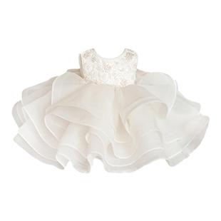 儿童公主裙女童蓬蓬纱裙花童礼服周岁生日走秀钢琴晚礼服秋冬新款