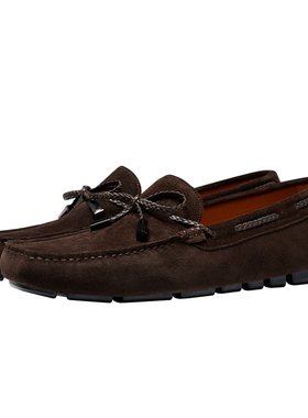 truffaut反绒皮一脚蹬休闲豆豆鞋