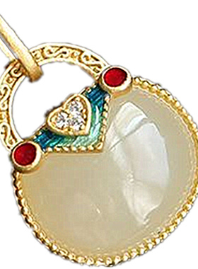 溪上平安锁包包珐琅彩女小吊坠