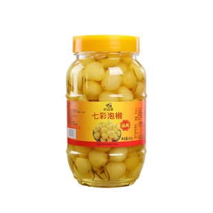 广西特产七彩泡椒瓶装灯笼椒下饭菜腌制五彩泡椒酸辣爽口七彩山椒