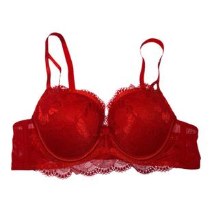 AERENEY/爱恋伊法式红色内衣女性感蕾丝文胸聚拢收副乳防下垂胸罩