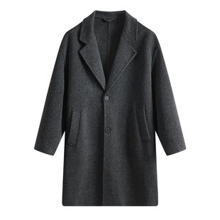 高级感轻奢风双面呢羊绒大衣中长款冬季保暖潮牌男款老钱风外套潮