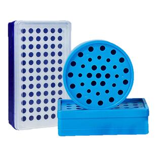 精玻塑料离心管盒0.2ml0.5ml1.5ml5ml32孔50孔72孔96孔100孔PCR管盒EP管盒实验室纸质低温方圆冰盒大小带编号