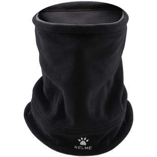 卡尔美围脖男款2025新款冬季挡风防寒护颈保暖骑行脖套抓绒围巾