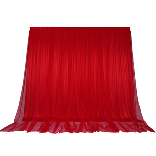 双层婚庆背景布幔舞台纱幔带纱直播幕布婚礼网纱装饰生日场景布置