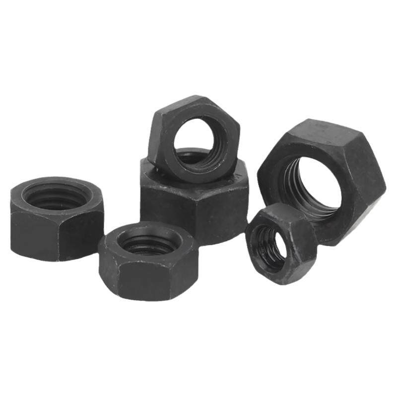 固万基8.8级10.9级12.9级高强度六角螺母螺帽铁黑色螺丝帽M2-M30