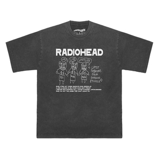 Radiohead Whatever电台司令摇滚乐队纯棉水洗宽松休闲短袖T恤