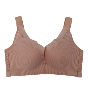 安琪儿文胸无钢圈薄大胸聚拢收副乳调整型性感内衣女胸罩2348C杯