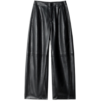 真皮皮裤女绵羊皮弯刀裤